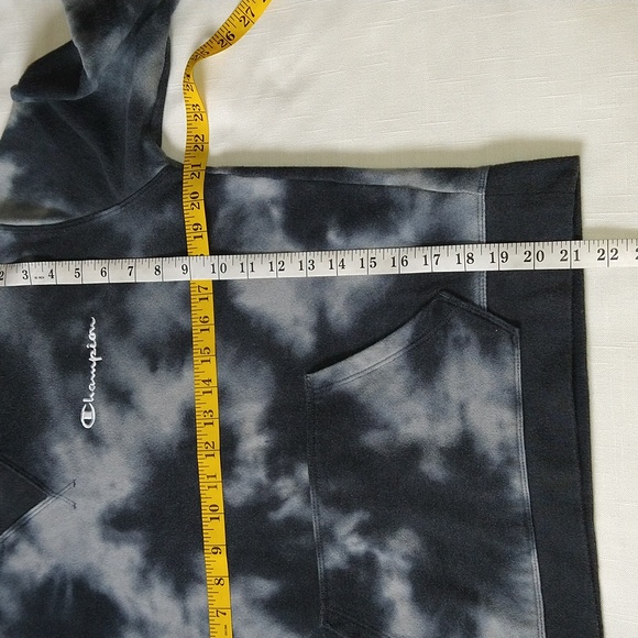 Champion Tie Dye Crop Sweat Shirt Hoodie - Picture 8 of 12